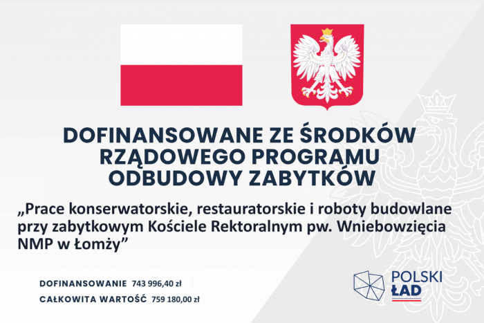Prace konserwatorskie, restauratorskie i roboty budowlane przy zabytkowym Kościele Rektoralnym